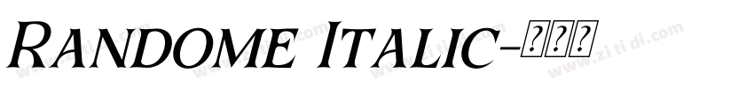 Randome Italic字体转换